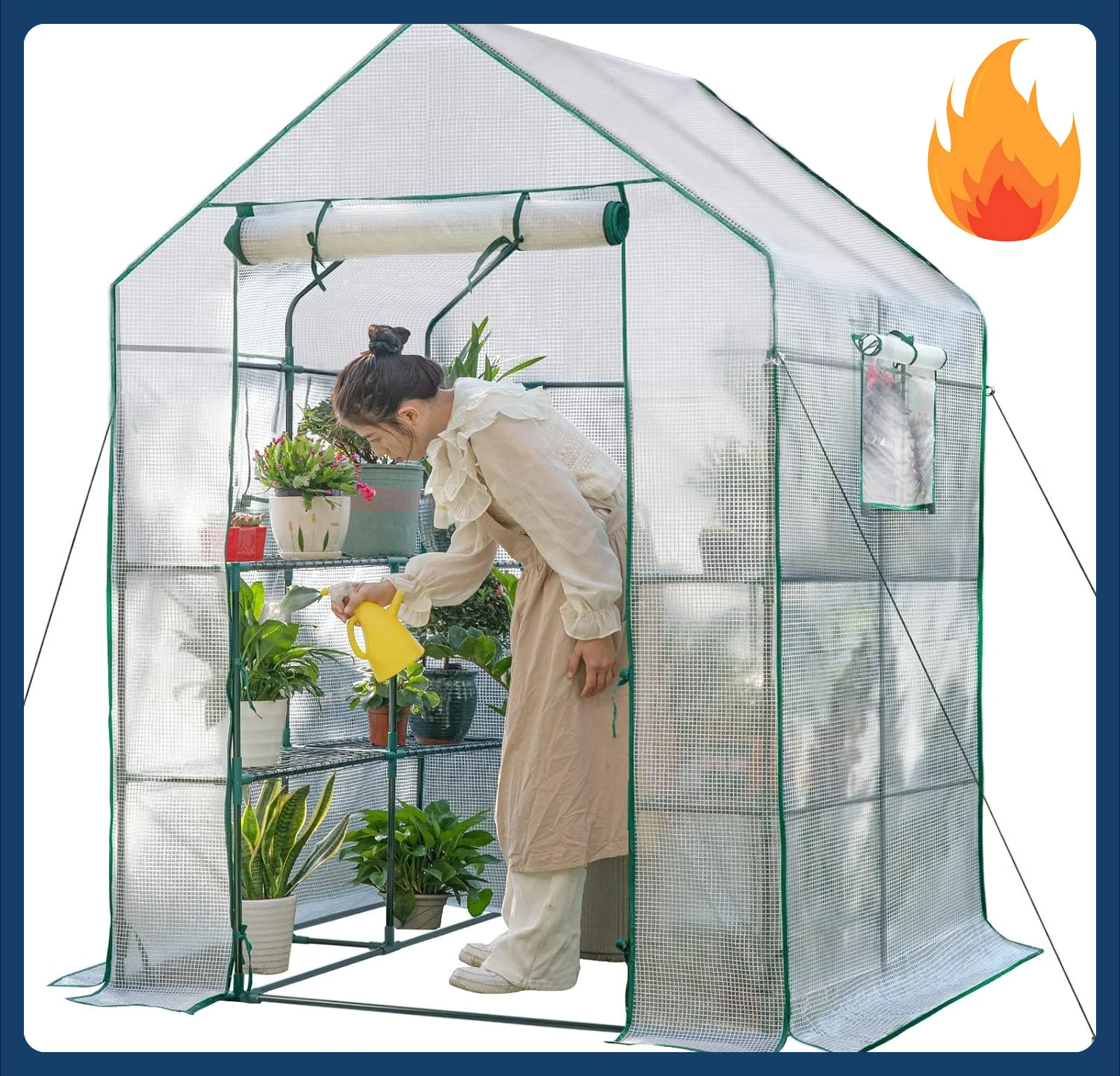 

[Новое поступление! ]Телевые домики для улицы, портативные прогулки в теплице для садовых растений, которые нужно защита от мороза и выше от Pe