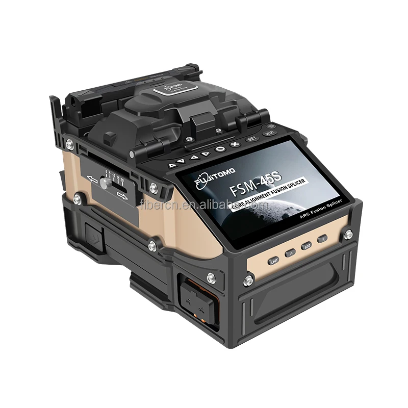 Fujitomo FSM-45S AI-9 6 Motor Core Alignment Splicing Machine Optical Fiber Fusion Splicer with VFL and OPM In-built FSM-45S