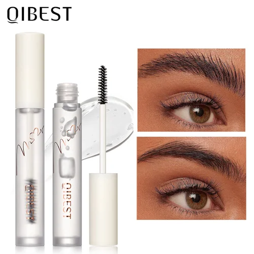 Imagen 1 del producto QIBEST Gel para cejas, líquido para estilismo, Gel fijo transparente incoloro, resistente al agua, a prueba de sudor, reparación de cejas, Gel de maquillaje para cejas