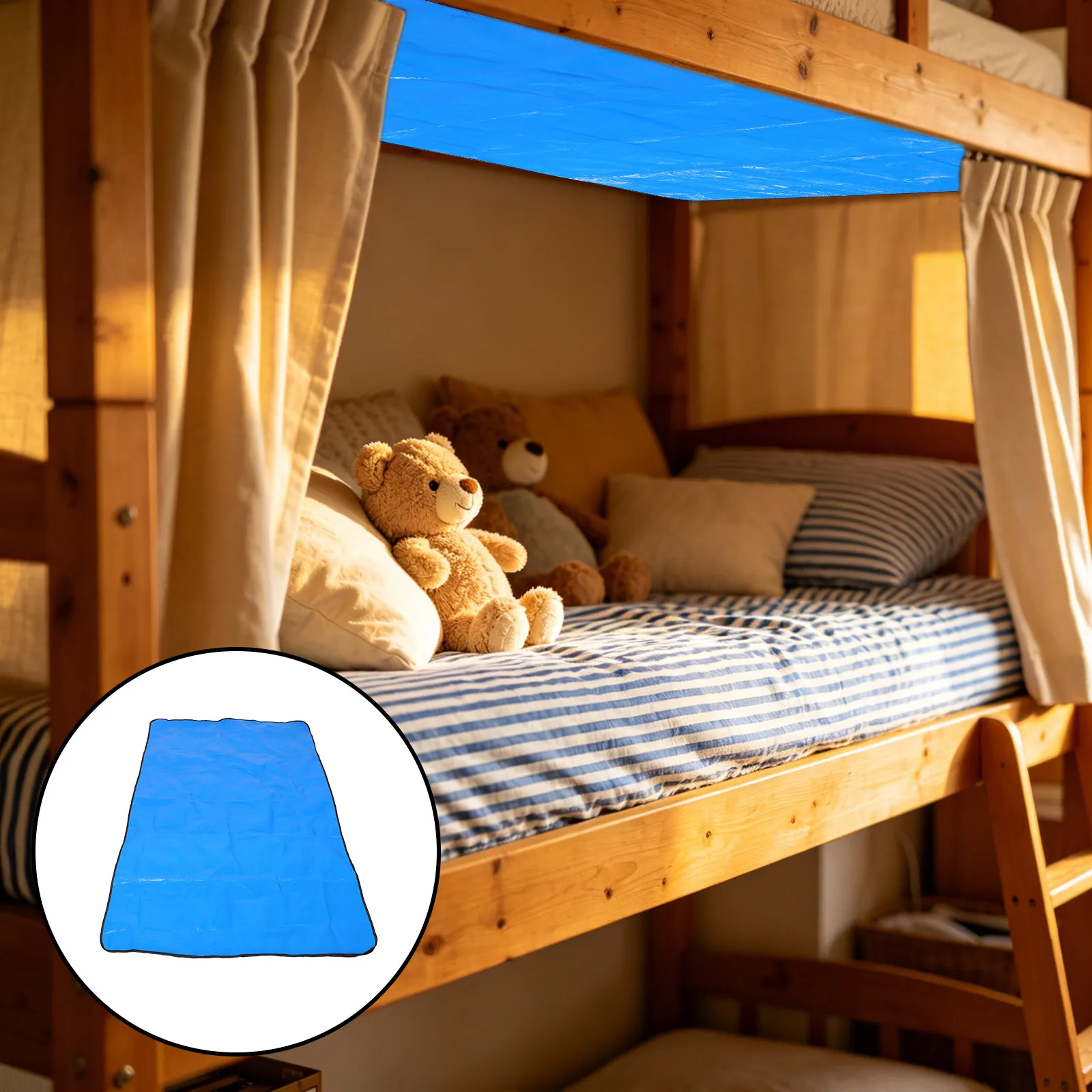 Bottom Bunk Dust Cover Waterproof Dustproof Heavy-Duty Canopy Protector Dorm Bunk Bed Ceiling Panel Crumb Shield