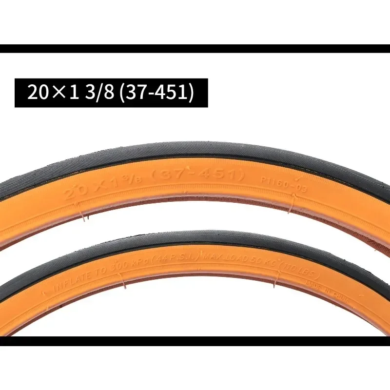 Folding Bicycle Tire Yellow Edge Tire 349 406 20 Inch 451 Rubber Retro Outer Tyre Bike Tubes Wheels Cycling Accessories Parts