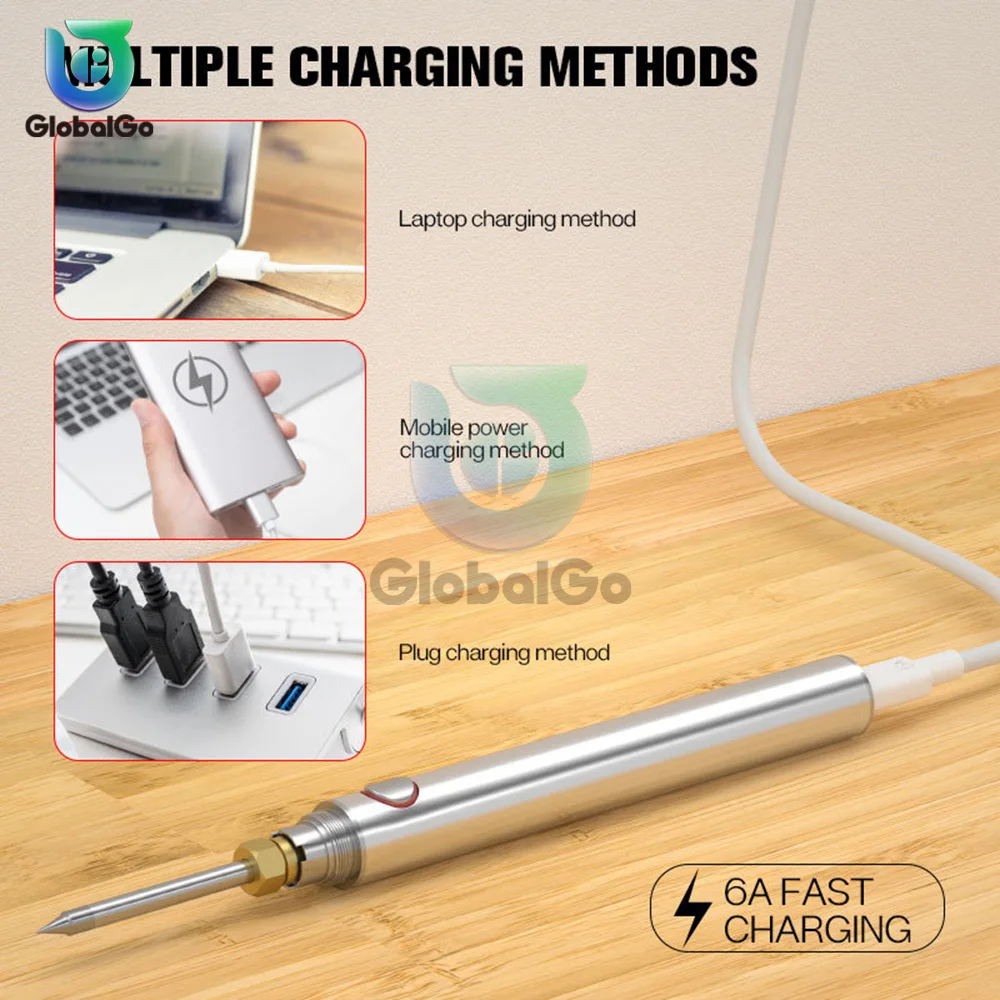 5โวลต์8วัตต์หัวแร้งไฟฟ้า USB ปรับอุณหภูมิอัตโนมัตินอนบัดกรีเหล็ก Rework สถานีเชื่อมซ่อมเครื่องมือ