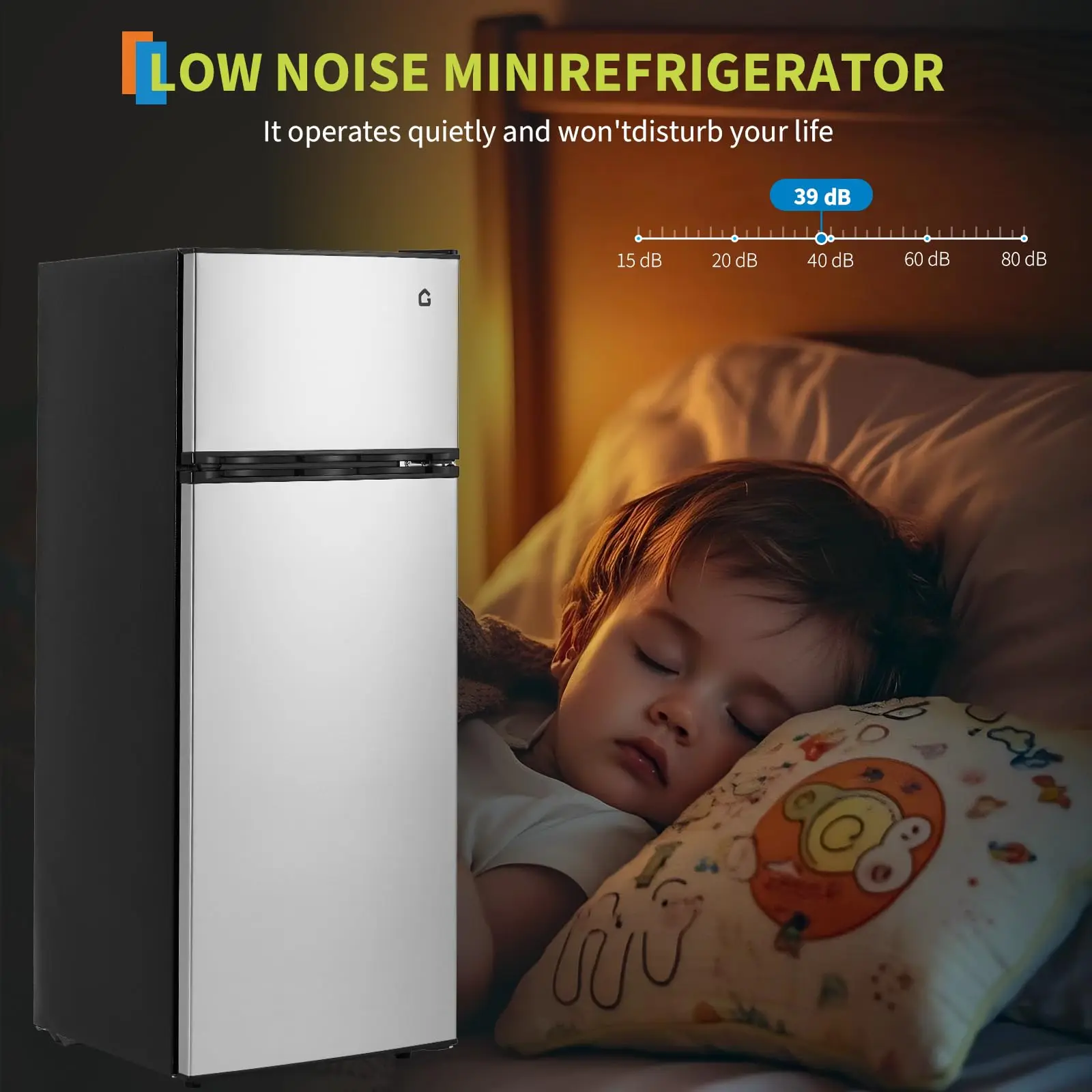 ثلاجة مدمجة 7.5 قدم مكعب، ثلاجة صغيرة ببابين مع فريزر، أرفف قابلة للتعديل موفرة للطاقة، للمطبخ المكتبي