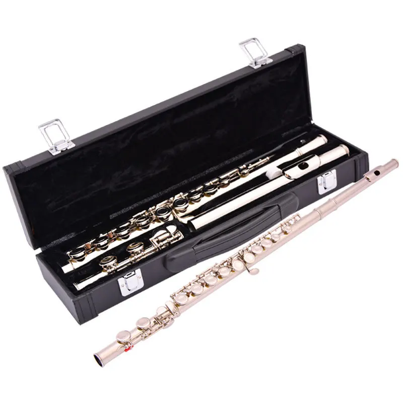 Professional Silver-Plated Flute Instrument Customizable