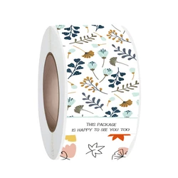 120Pcs Thank You Sticker This Package Is Happy to See You Too Stickers for Small Business Rectangular Stationery Seal Labels
