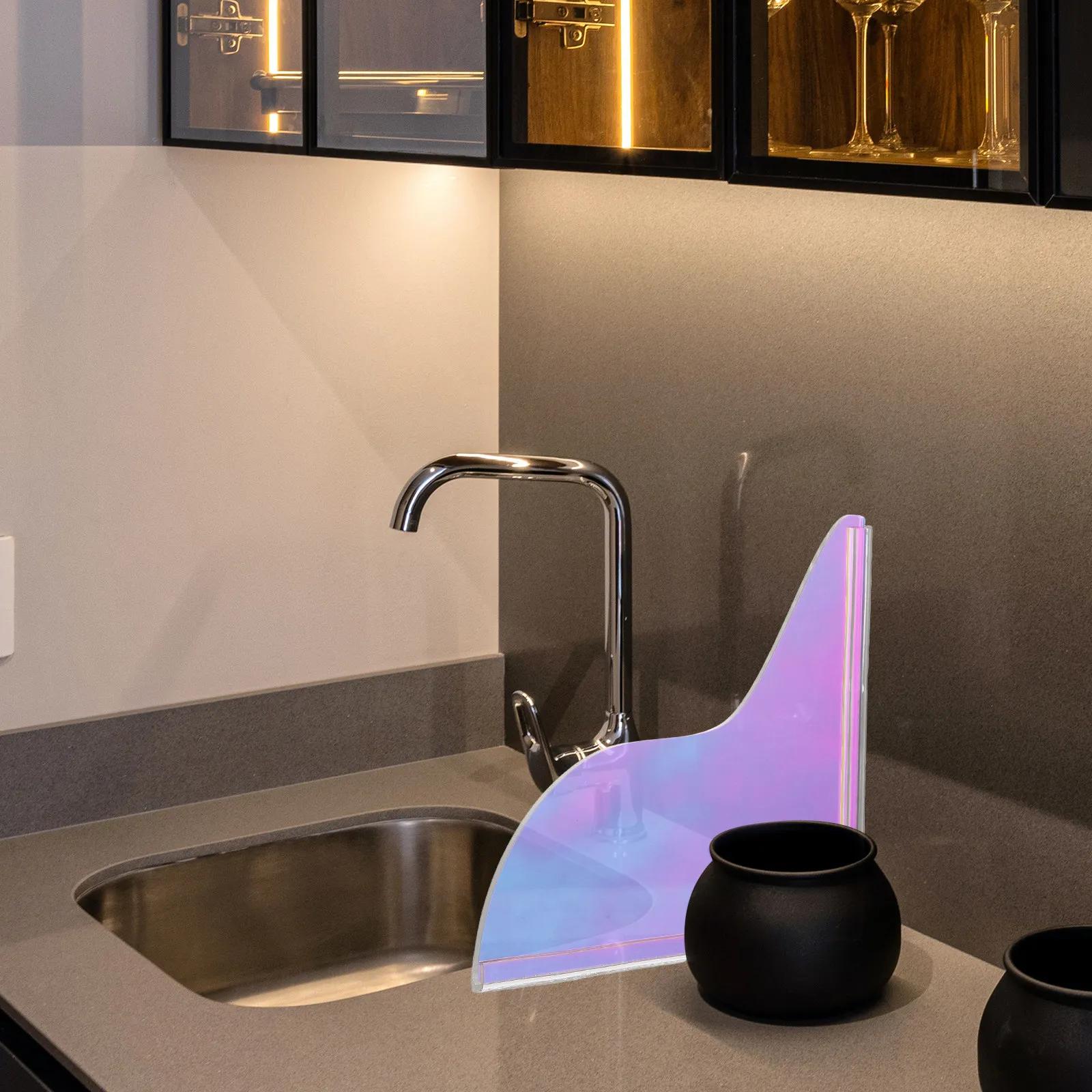 

Пара съемных акриловых барьеров от брызг для ванны, душа и раковины, самоклеящиеся, простые в установке, экономят место