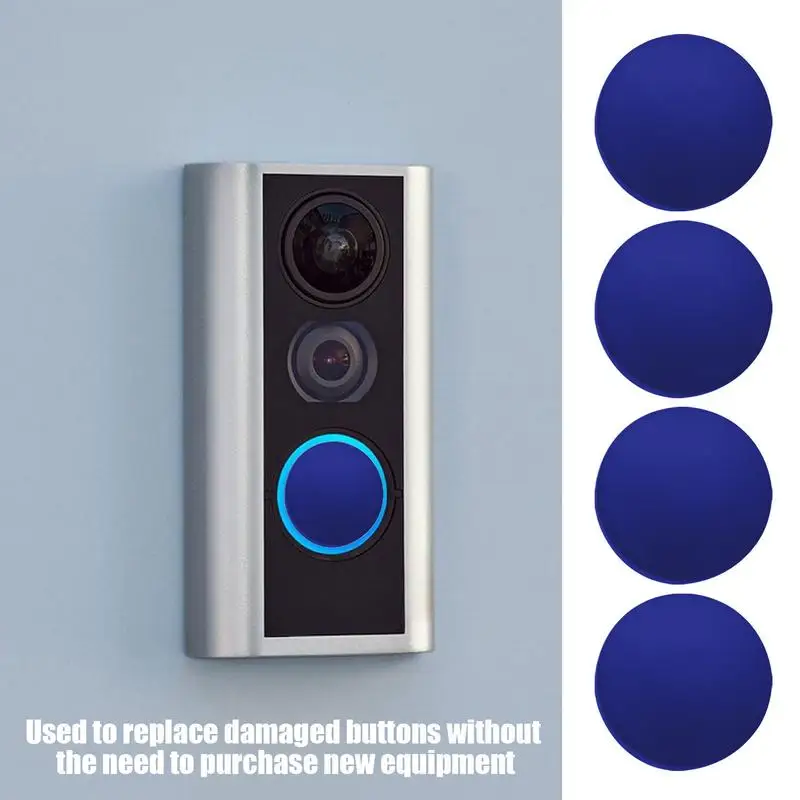 Doorbell Button Repair 4X Soft Doorbell Button Replacement Rustproof Replacement Set With 2 Screws For Video Doorbell
