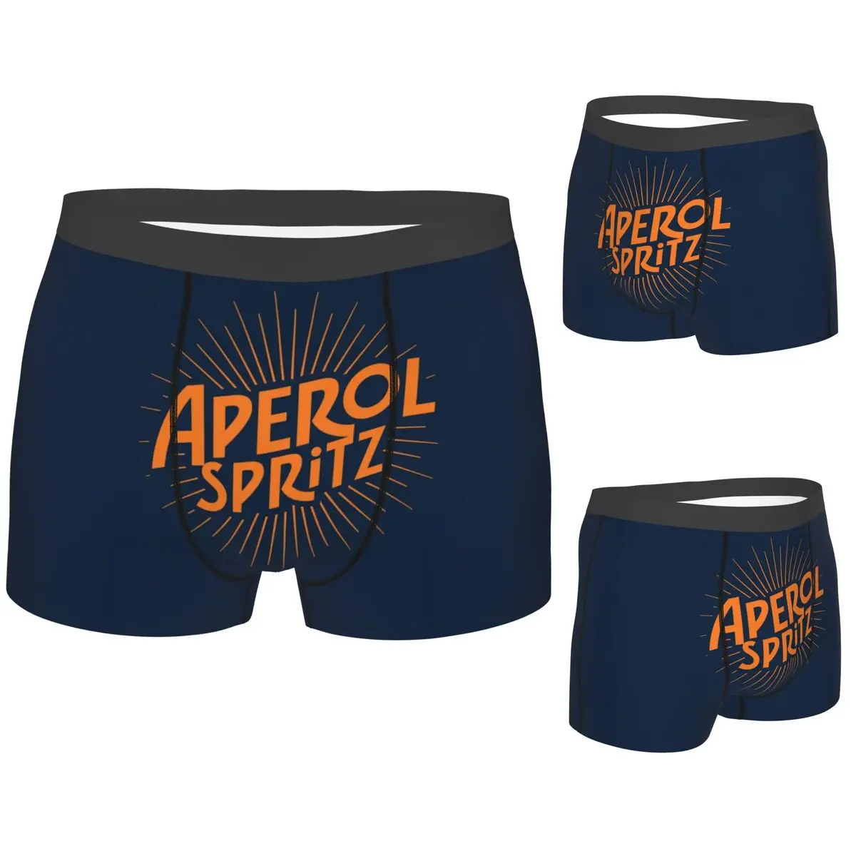 

Boxer Underpants Shorts Aperol Spritz 3 Panties Men's Comfortable Underwear for Homme Man Boyfriend Gift