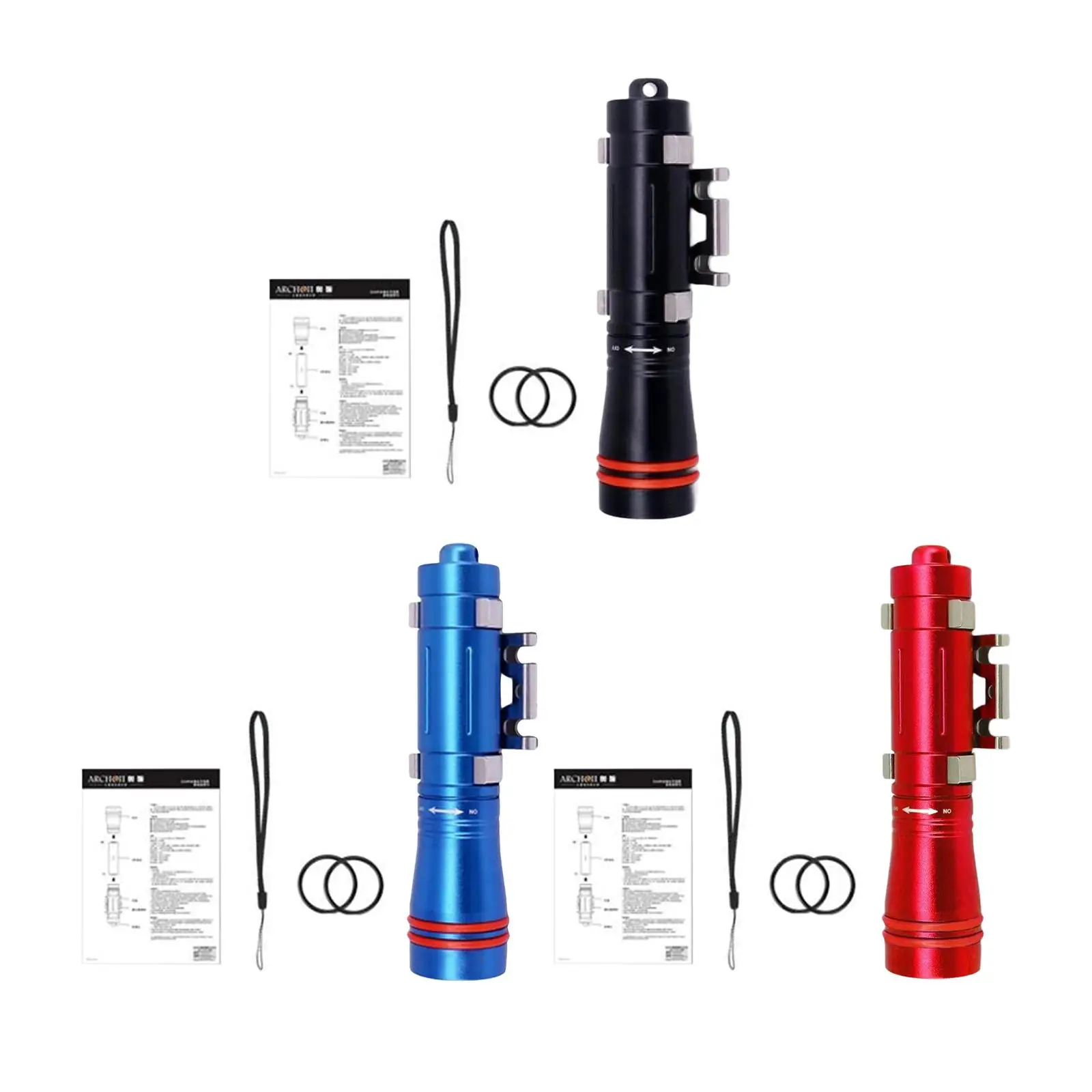 

Фонарик для дайвинга, портативный многофункциональный подводный фонарь из алюминиевого сплава для наружного аварийного подводного плавания, ночного дайвинга, спелеологии