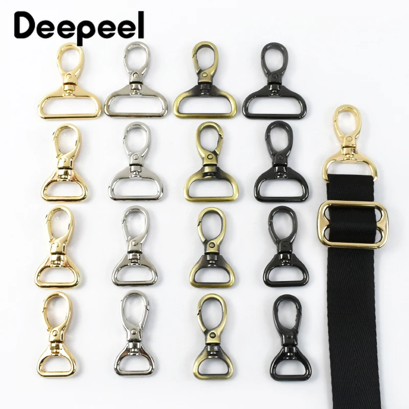 

10/30Pcs 15-32mm Deepeel Keychain Metal Swivel Lobster Buckle Handbag Strap Clip Clasp Webbing Connect Hook Hardware Accessories