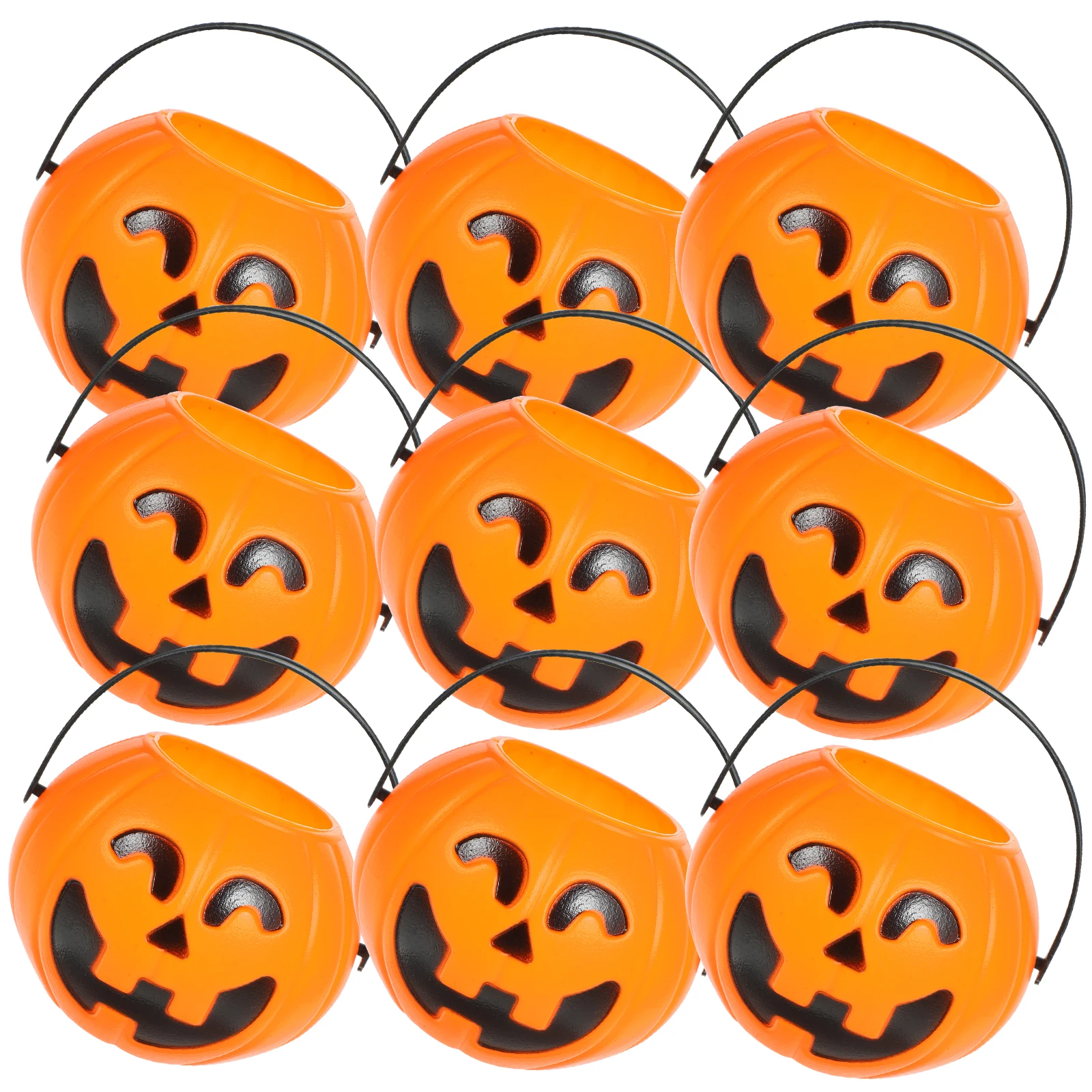 

18 Pcs Plastic Pumpkin Bucket Treat Mini Party Favor Halloween Bulk Container Teaching Tool Storage Solution