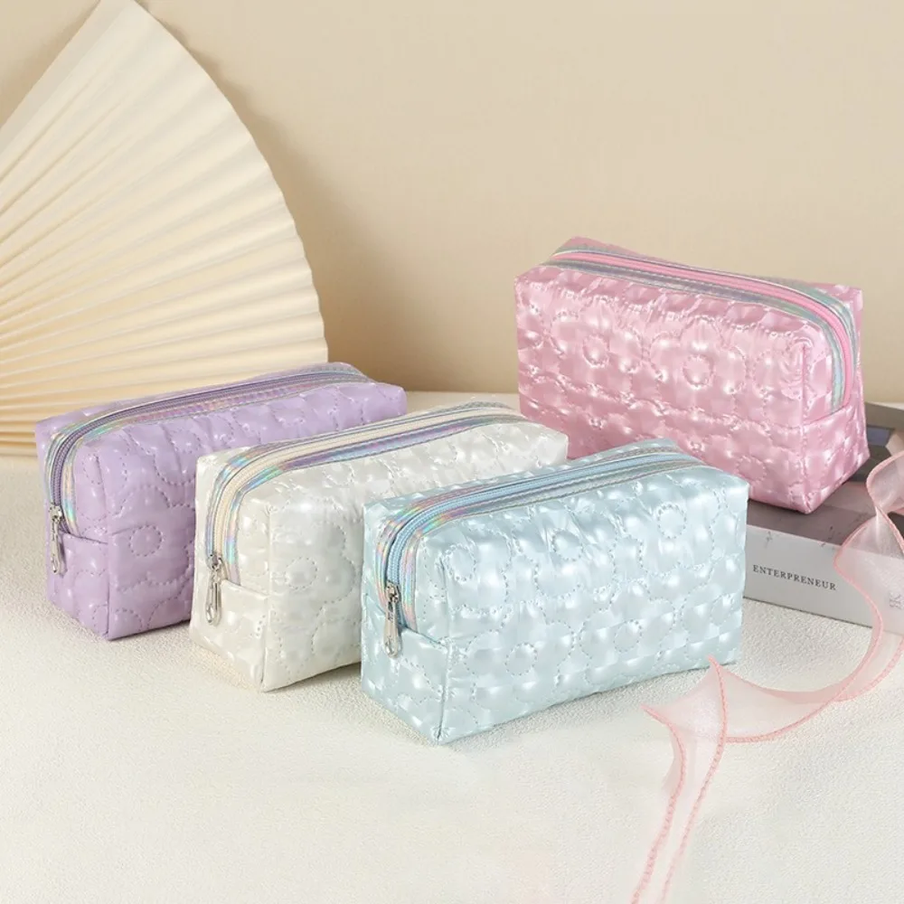 Portable Handbags Cosmetic Pouch Flower Design Large Capacity Toiletry Bag Zipper Travel Storage Bags Outdoor