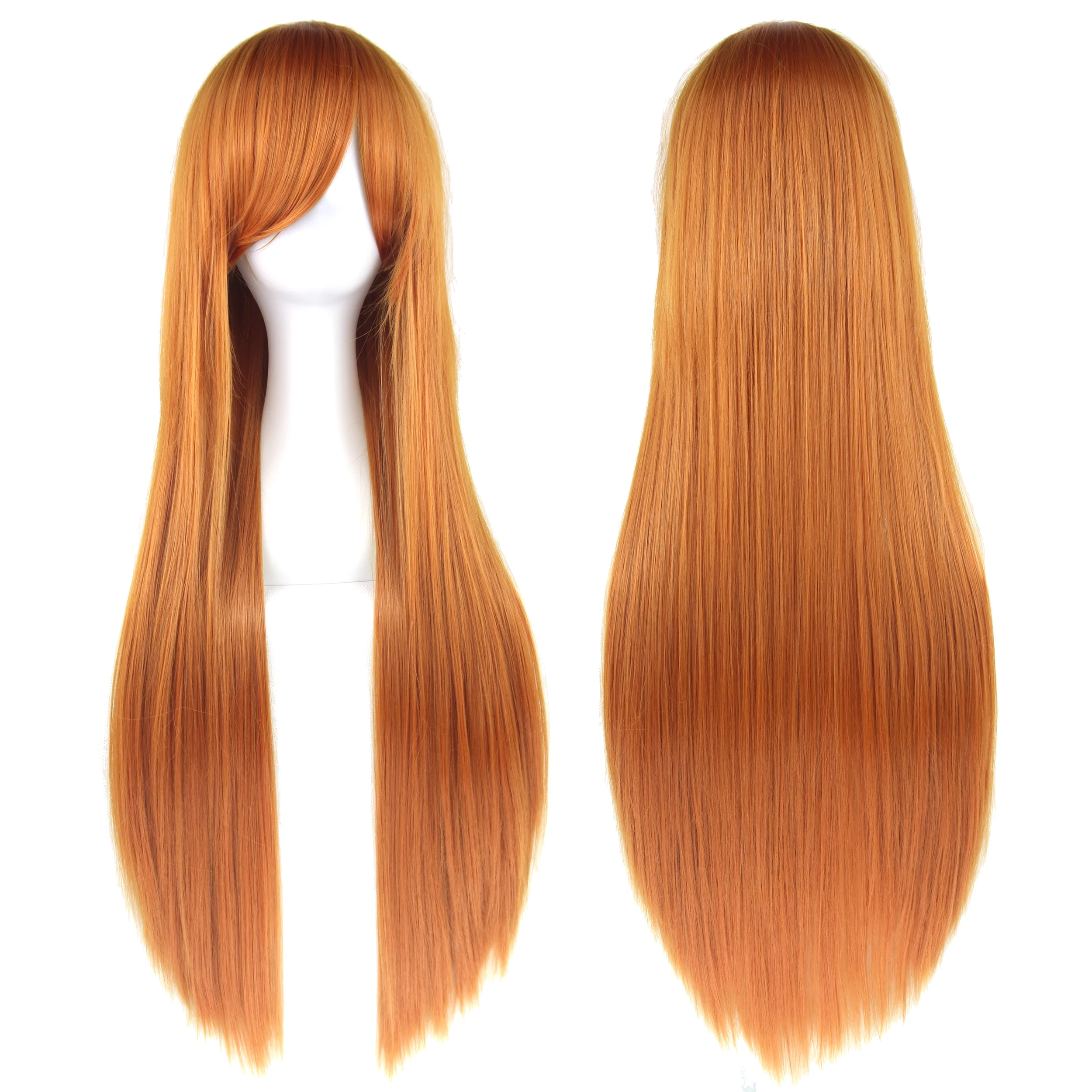 Soowee 80 cm lang synthetisch haar wit paars cosplay pruiken partij zwart haar rechte pruik haarstukje voor vrouwen