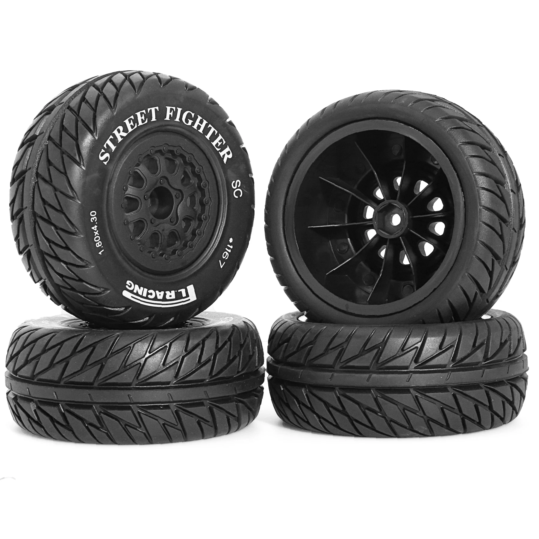 RED SPIDER 112mm 1/10 Short Course Truck Tires Tyre Wheel With 12mm Hex For Slash Arrma Senton HuanQi 727 Vkar HSP Rc Car