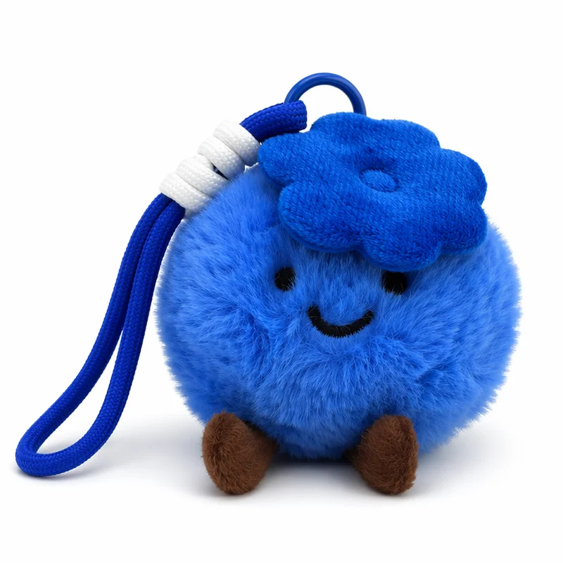 Porte-clés en peluche Myrtille Moelleuse, Pendentif de sac et breloque de téléphone en peluche douce, Signifie 'Bloque la mauvaise chance', Décoration d'intérieur, Cadeau