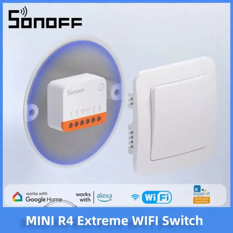 SONOFF MINI R4 Moduł przełącznika Wi-Fi Inteligentny przełącznik 2-drożny Wi-Fi Inteligentny dom 1-10 SZTUK Współpracuje R5 S-MATE Sterowanie bezprzewodowe Alexa Google Home