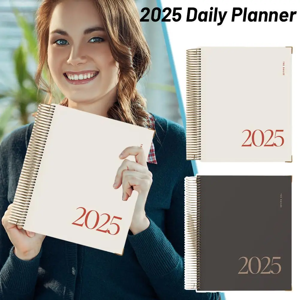 2025 Daily Planner Schedule Planner Journal Wear-resistant Portable Academic Multifunctional Notebook Monthly Office Calendar