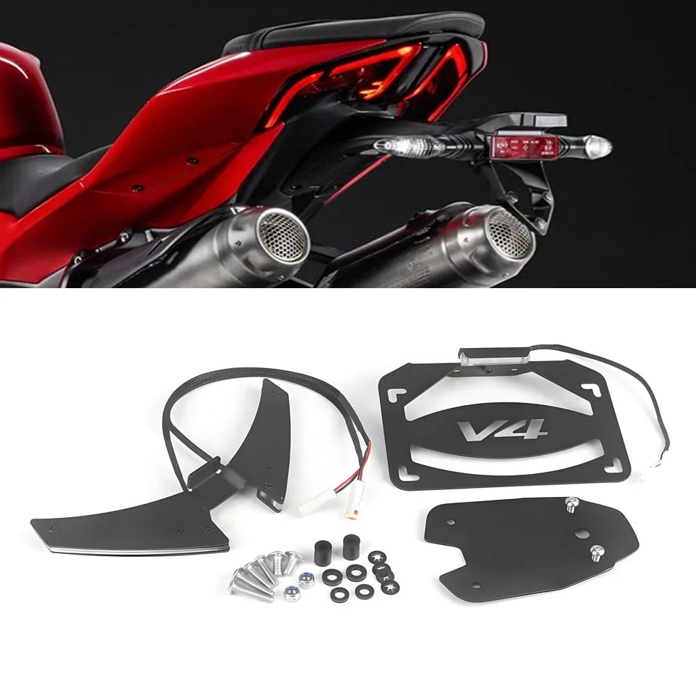 

For Ducati Panigale V2 V4 V4S Streetfighte V4 2025- NEW Motorcycle Mount Fender Eliminator Tail Tidy License Plate Holder