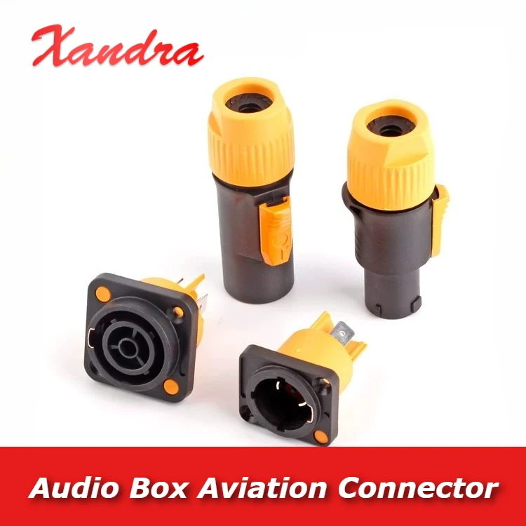 Audio Power Box Connector NAC3FX-W/SAC3MX Plug-in Plug Socket 14-12AWG LED Display Adapter Clockwise 3-pin Waterproof Connector