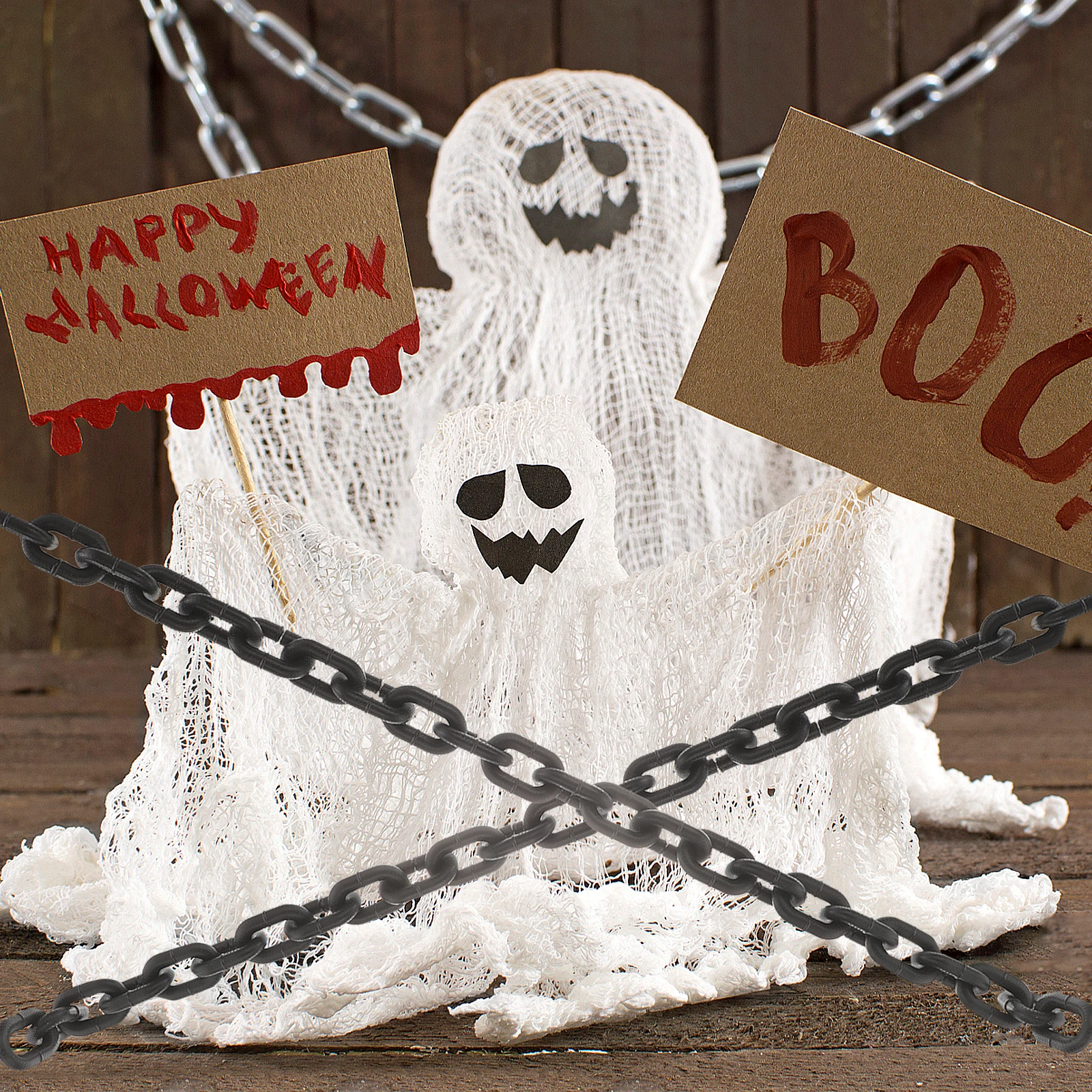 

Simulated Iron Chain Props Plastic Halloween Decoration Lightweight Festive Atmosphere Party Costume AccessoriesHaunted House