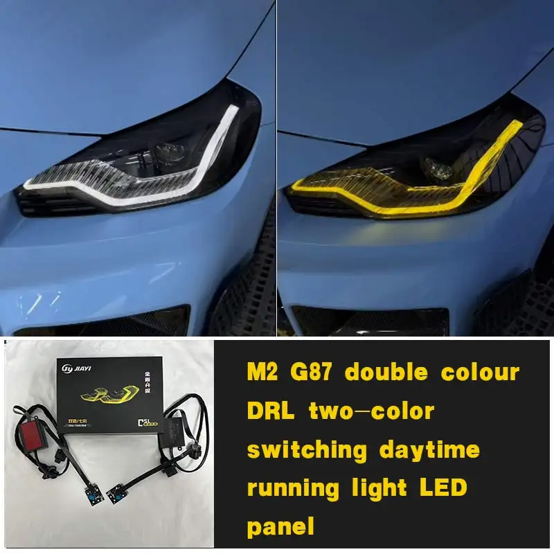 CSL Lemon Yellow White Dual Color DRL Daylight LED Chip for BMW 2 Series G87 G42 M2 M240I Angel Eye Daytime Running Lights