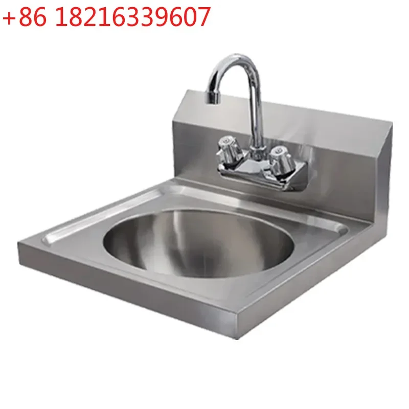 Wall-mounted sink integrated molding commercial kitchen single basin wash basin small apartment