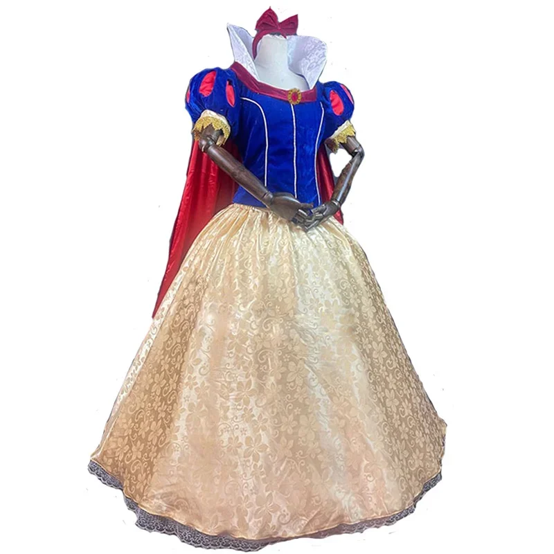 Top quality snow princess cosplay costume dress for Halloween women adult dress custom made