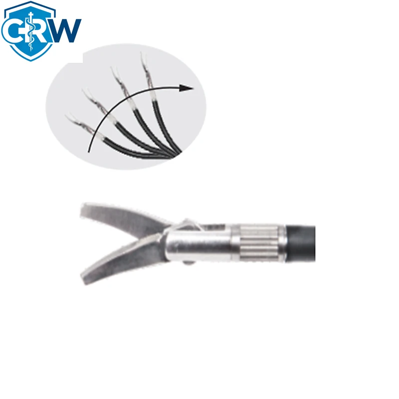CRW Professional Curved Double-Action Articulating Clinch Grasper