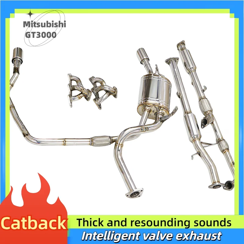 For Mitsubishi GT3000 Car Accessories performance exhaust Catback Exhaust catalytic Converter full exhaust manifold