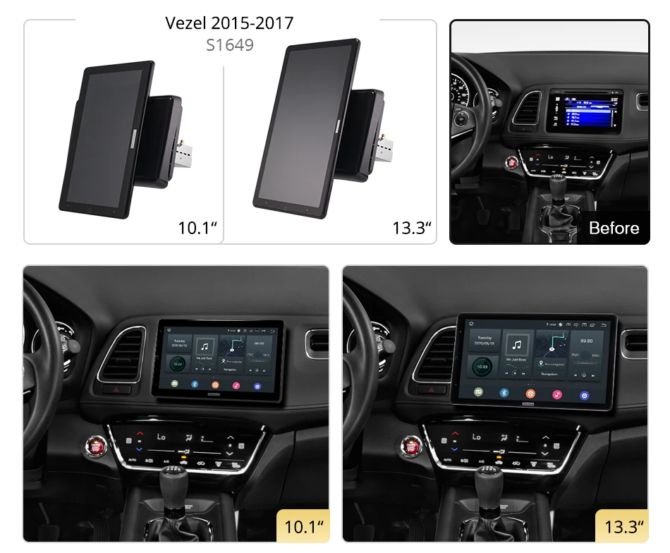 1920*1080 Nano Ownice Android 12.0 for Honda Vezel 2015-2017 Car Radio Video Audio 13.3