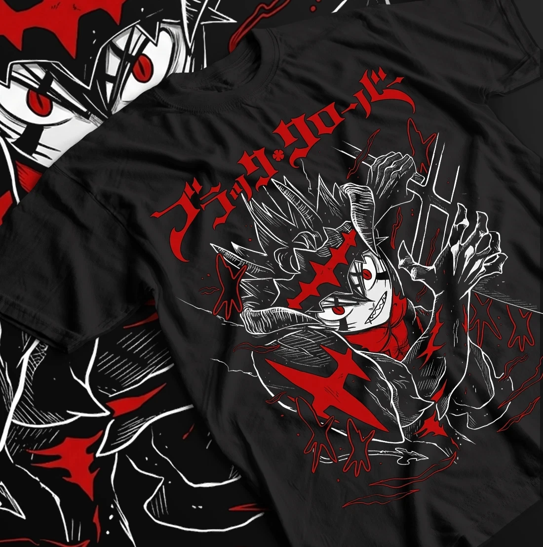 Camiseta Asta Yuno Black Clover Anime Manga Asta Girl Gifts Camiseta negra