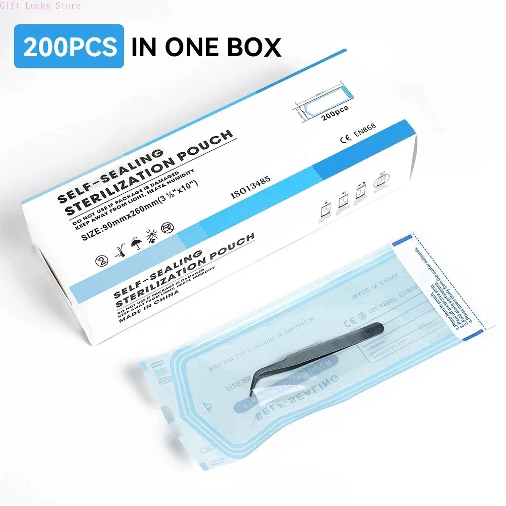 5/10/20/80/100 個使い捨て自己シール滅菌ポーチバッグ 5 サイズタトゥーアクセサリー用品自己粘着クリーンバッグ