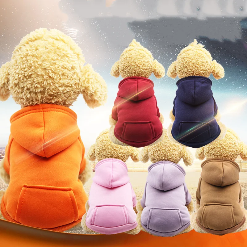 Dog Supplies Clothes for Medium Small Breed Puppies Hoodie Winter Warm French Bulldog Teddy Hooded Sweatshirt Pet Costume