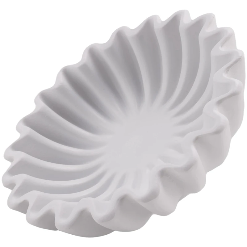 Fluted Ruffle Decorative Bowl - Home Decor Accents For Living Room Styling Coffee Table Bookshelf And Console