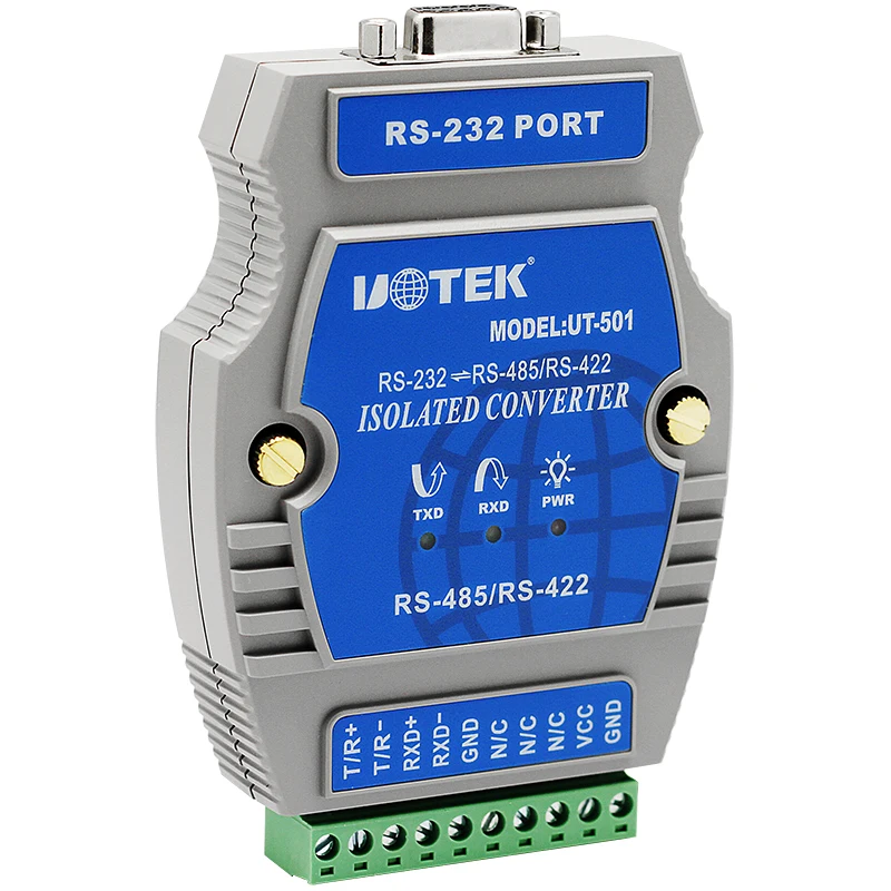 Industrial RS232 to RS485/422 Isolated Interface Converter Serial Adapter UOTEK UT-501 RTS