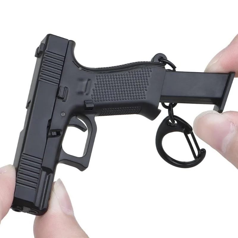 Tactical Pistol Shape Men's Keychain Mini Portable Decorations Detachable G45 Keyring Key Chain Ring Trend Toys Gift