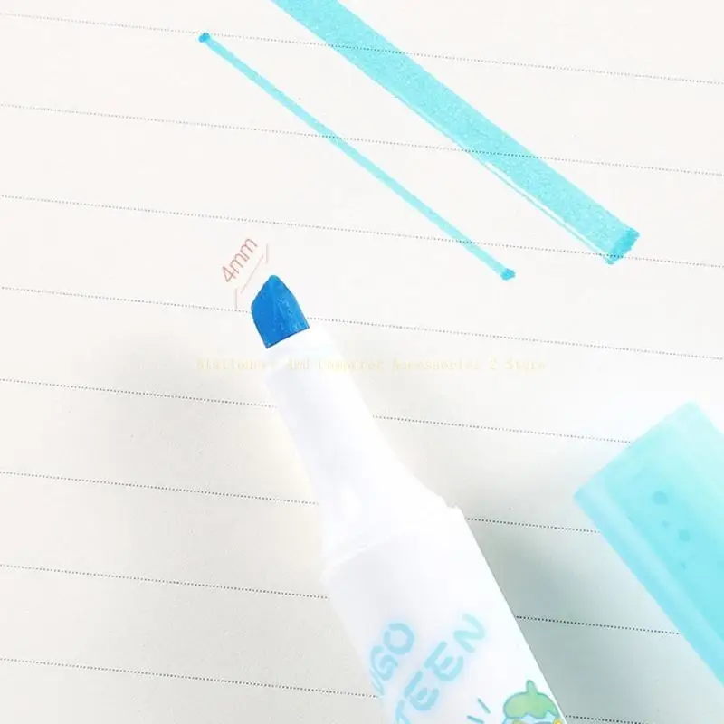 

Pack of 6 Colors Portable Highlighters Markers Pen Set for Studenst Note Taking