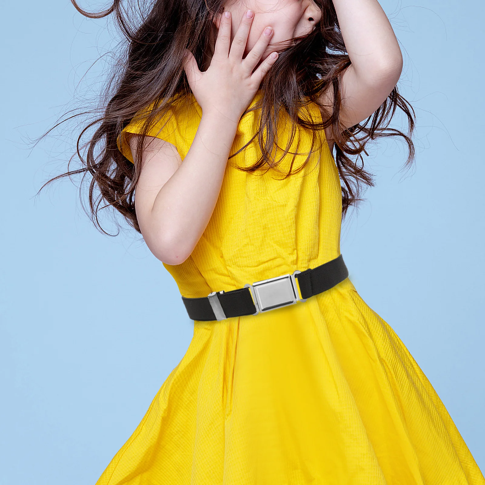 2Pcs Belt Magnetic Closure Durable Elastic Waist Band Adjustable Length for Uniform Accessories