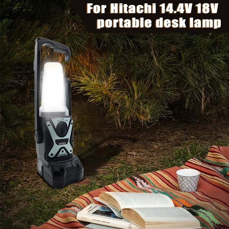 

UB18DL LED Work Light Portable Camping Light Household Emergency Lamp For Hitachi 14.4V 18V Li-ion Nickel Battery EB14B EMB1830