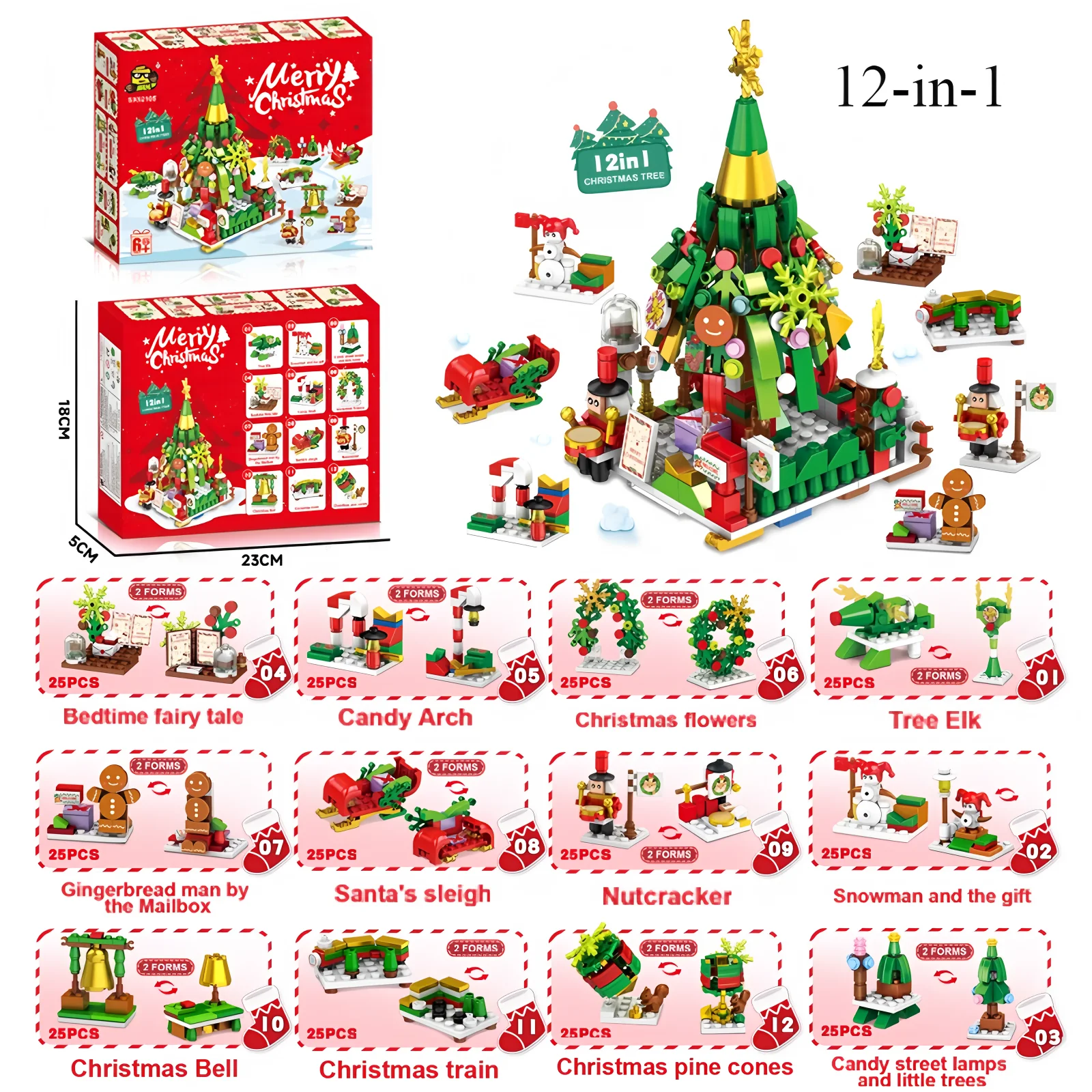 Neues 12-in-1-Dinosaurier-Baustein-Modell, Lernspielzeug für Kinder, Geburtstagsgeschenk, Weihnachtsgeschenk – Detail 5
