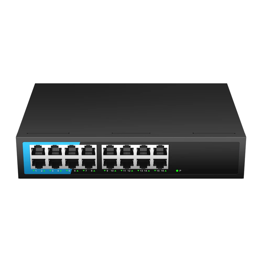 

Bullscom 16-Port Gigabit Ethernet Switch | Unmanaged Network Switch 10/100/1000Mbps | Plug & Play | Fanless