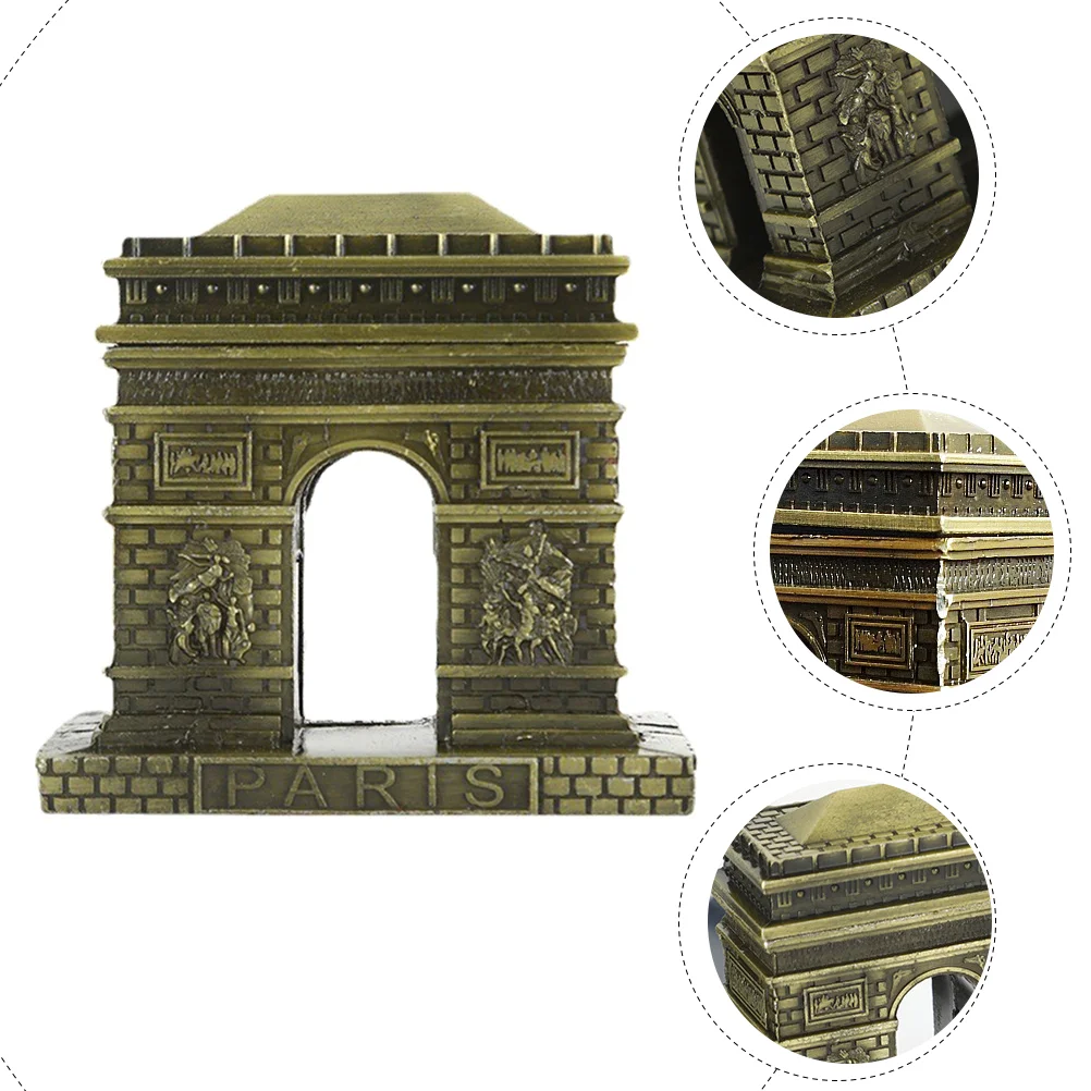 

1 pcs Premium Alloy Triumphal Arch Model Metal Building Figurine Unique Desktop Decor Travel Souvenir Gift Garden Sculpture