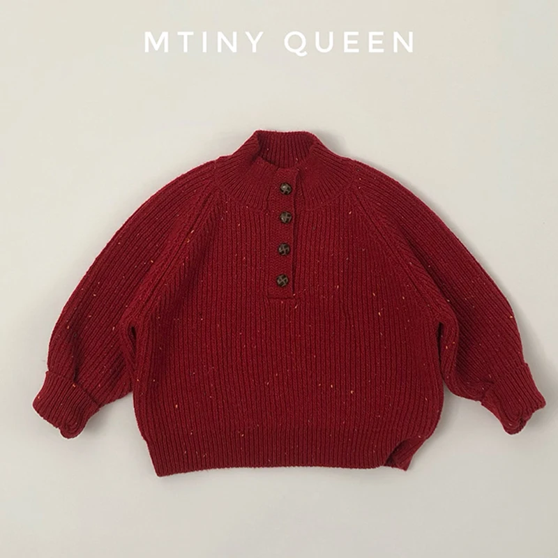 2025 Nieuwe Herfst 1-6Yrs Kinderkleding Kinderen Gebreid Vest Kerst Baby Lange Mouwen Effen Kleur Casual Losse Trui Jas