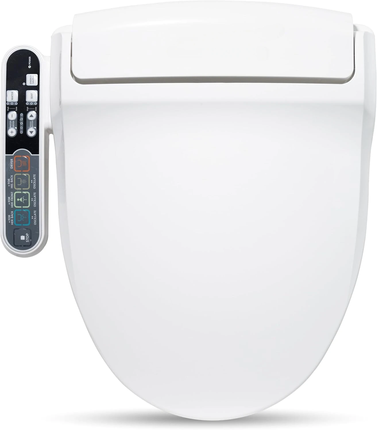 SB-2000 Bidet Seat for Elongated Toilets - Electronic Heated Toilet Seat with Warm Air Dryer and Temperature Controll