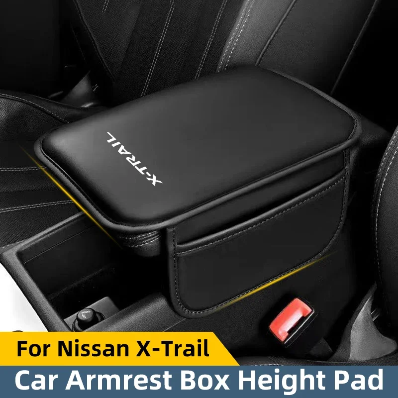 Car Armrest Box Pad Leather Cushion Storage Elbow Height Support Accessories For Nissan X-trail Xtrail T30 T31 T32