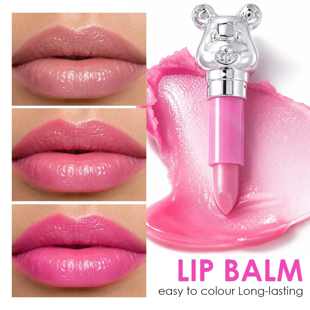 6 Pack Temperature Reactive Color Shift Lip Balm, Melt Smooth Texture, Non-Sticky Brighten Dull Pale Lips All Day