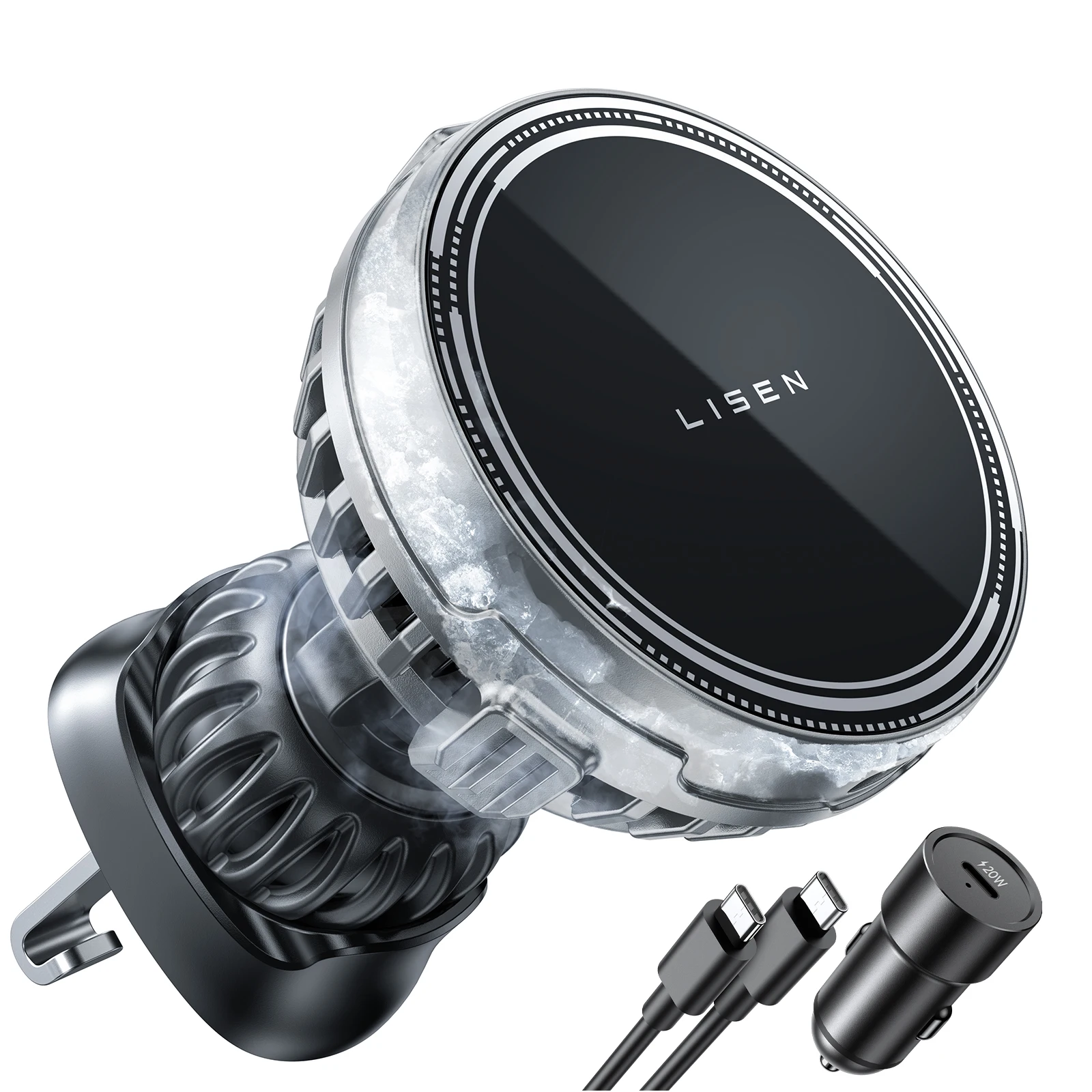 

Ice Cooling LISEN Charging] LISEN 15W Wireless Phone Car Charger Mount Hands Free For Car Holder Mount