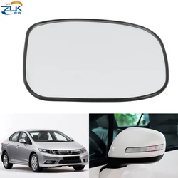 ZUK Left Right Exterior Rearview Mirror Glass Lens For HONDA CIVIC 2012 2013 2014 2015 FB2 FB6 For Mirror With LED Turn Signal