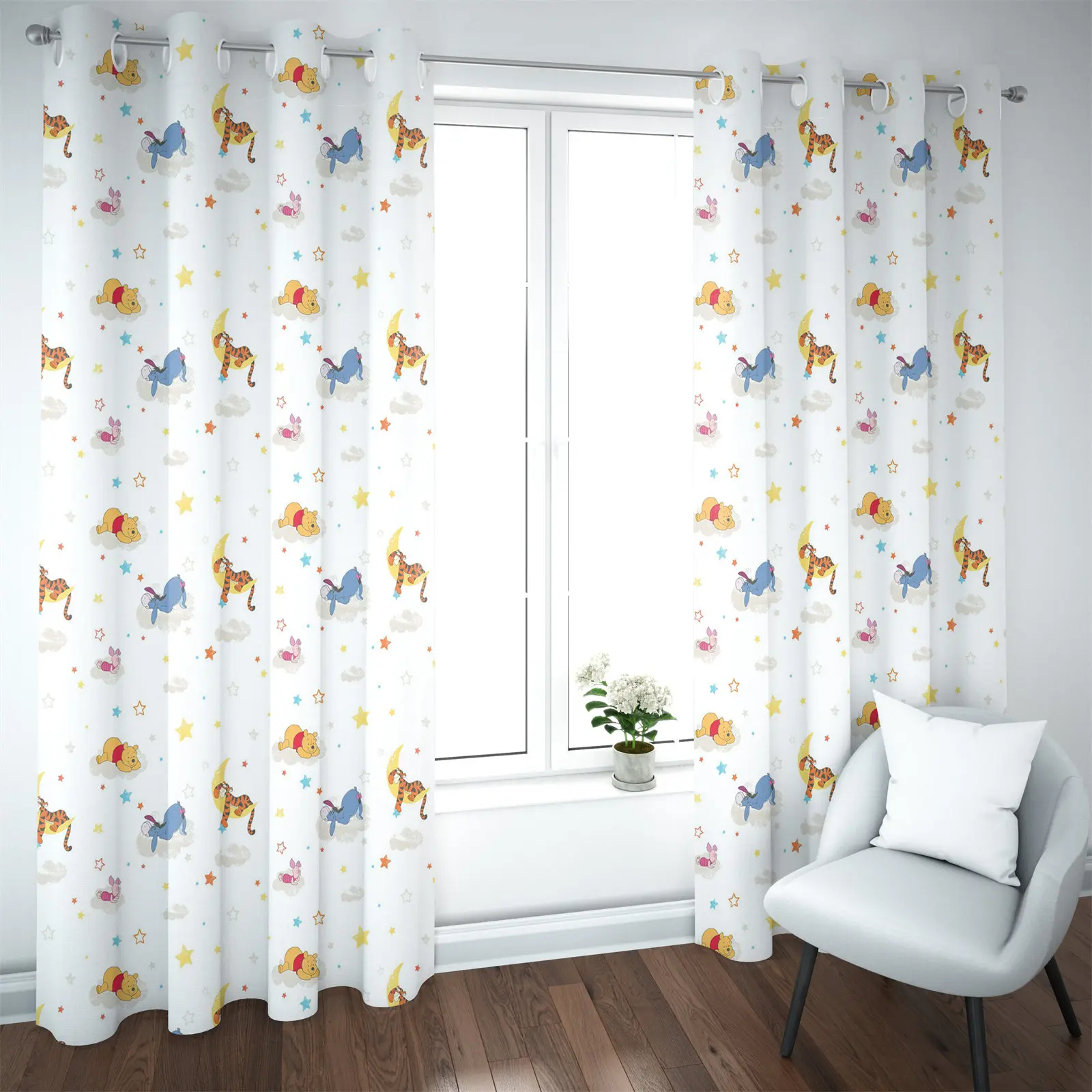 

Винни-Пух мультфильм аниме пылезащитные шторы для балкона для гостиной спальни плотные шторы полиэстер дома