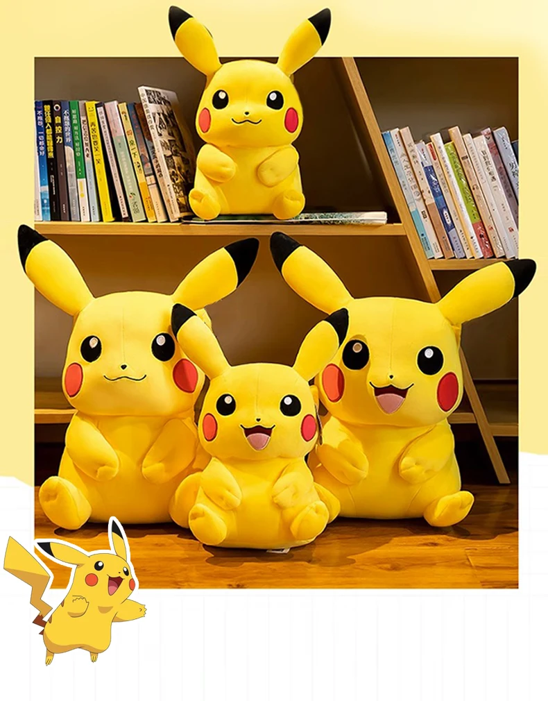 Pokemon Kawaii Pikachu Niedliche Stofftiere Hochwertiges Anime-Wurfkissen Geburtstag Weihnachtsgeschenk für Kinder Freunde Jungen Mädchen – Detail 12